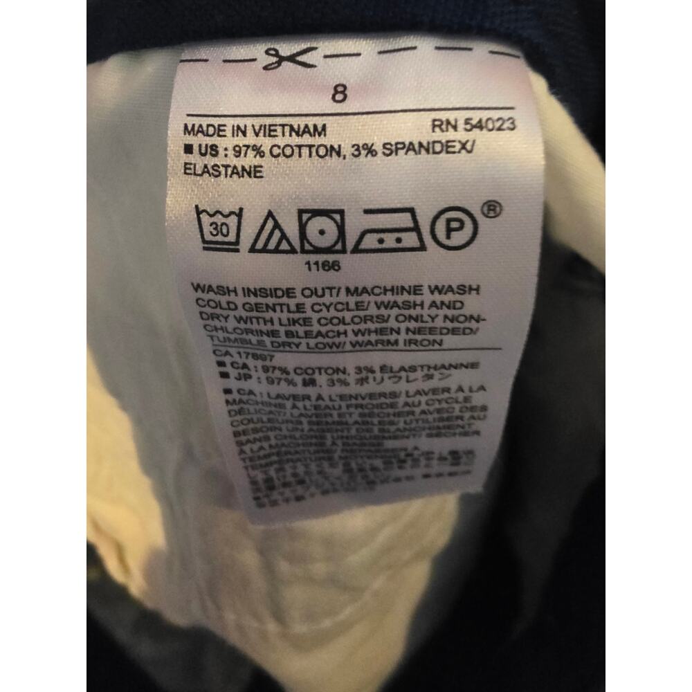 Banana Republic Preppy Shorts 8 Womens Blue Cotton Blend Mid Rise Classic - Picture 3 of 4